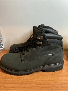 Nortiv 8 Black Work Boots. Faux Leather. Hi Tops. Men’s Size 9.5 Black. - Picture 1 of 6