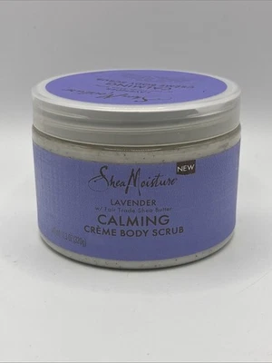 乳木果保湿薰衣草带公平贸易乳木果油镇静霜身体磨砂 11.3 盎司 — 第 1/4 张图片