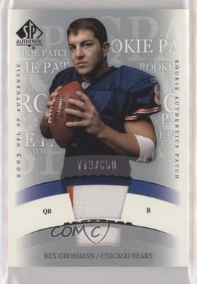 2003 SP Authentic Authentics /850 Rex Grossman #264 Rookie Patch RC - Image 1 of 2