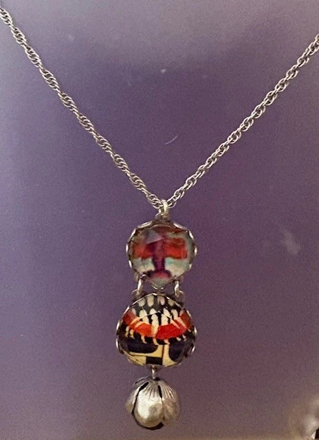 Ayala Barra Colgante Cristal/Tela y Acero Inoxidable Nuevo Foto 1 de 4