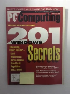 PC Computing FEB 1992 Back Issue COMPUTER Magazine - Spécial 201 Windows Secrets - Photo 1/2