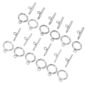 Necklace Bracelet DIY Round Toggle Clasps TBar Clasps For Jewelry Making Ste BX5 - Picture 1 of 22