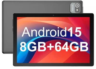 WIFI Tablet 10.1 Zoll Android 15mit 8GB RAM 64GB ROM Bluetooth Dual Kamera - Bild 1 von 4