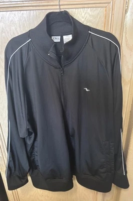 Athletic Works Hombres Cremallera Completa Deportes Chaqueta de Pista Manga Larga Negra Talla 2XL 50-52 Foto 1 de 4