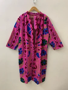Kimono lungo in cotone suzani | Accappatoio stile kimono giapponese | Giacca - Foto 1 di 4