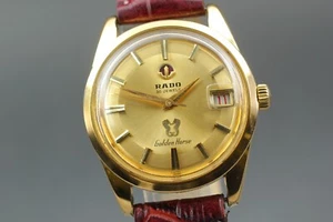 Near Mint Overhauled 1960's RADO Golden Horse 11674 Automatic Gold Men's Watch - Picture 1 of 10