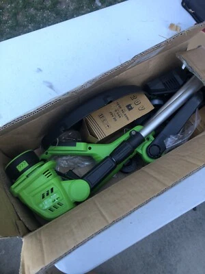 Recortadora de cuerda inalámbrica SOYUS 12 pulgadas Weed Wacker inalámbrica 20 V Foto 1 de 4