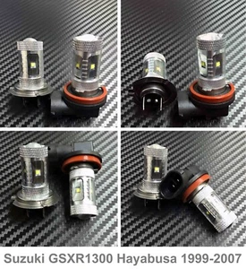 High Power HID LED Headlight H7 9005 Bulb Light Suzuki GSXR1300 Hayabusa 1999-07 - Picture 1 of 2