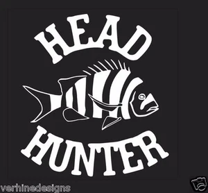 Fishing Decal Sheepshead Head Hunter Truck Decal - Bild 1 von 1