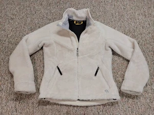 Mountain Hardwear Jacket Women Small White Fuzzy Fleece Wind Stopper Performance - Picture 1 of 18