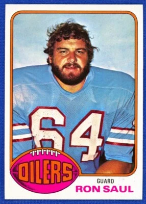 1976 Topps # 208 Ron Saul Houston Oilers - Image 1 of 2