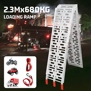 680KG Heavy Duty Aluminium Loading Ramp Folding ATV Quad Motorcycle Bike Trailer - Picture 1 of 12