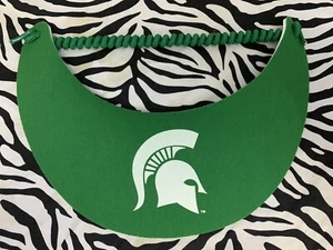 MICHIGAN STATE Vintage Visor Hat Cheesy Funny Ugly Party NEVER WORN Spartans MSU - Picture 1 of 3