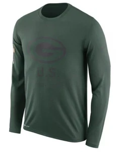 Nike Men’s Green Bay Packers Salute To Service Long Sleeve Shirt Medium M Green - Picture 1 of 11