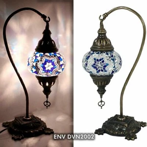 Lampe mosaïque Turque Marocaine fabriquée à la main Tiffany lampe de bureau - Imagen 1 de 22