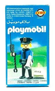 VINTAGE LYRA PLAYMOBIL 3338 POLICE OFFICER POLICEMAN GREEK NEW IN BOX RARE - Picture 1 of 6