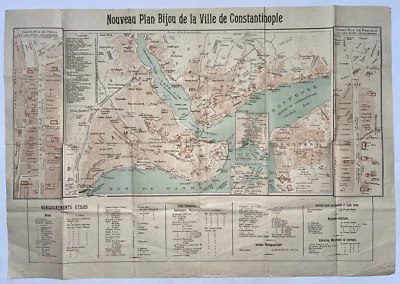 CONSTANTINOPLE TURKEY c. 1950 大型原版计划 BIJOU — 第 1/4 张图片