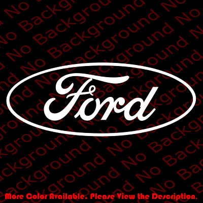 OUTLINE ONLY Oval Vinyl Decal for Ford Car Window Many Colors and Sizes - Image 1 of 4