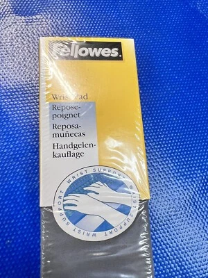 New Fellowes Rubber/Fabric Keyboard Wrist Rest Pads Silver - Image 1 of 4