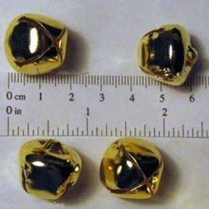 LOT 100 Bright Shiny GOLD JINGLE BELLS 20mm (3/4") Metal Craft CHRISTMAS Bells - Picture 1 of 1
