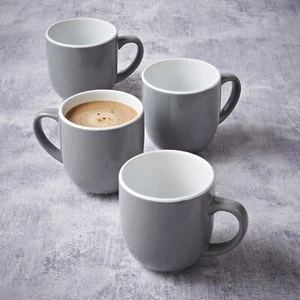4Pk Simply Everyday Gloss Mugs Add Some Style In Your Kitchen And Home - Grey - Picture 1 of 6
