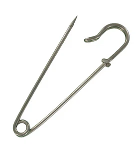 Ky & Co Large XL Oversized Safety Pin Silver Tone Kilt Pin 3" Made in USA - Picture 1 of 4