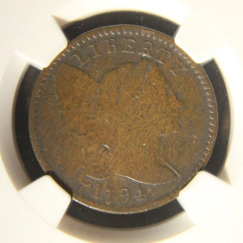 1794 Capped Liberty Large Cent, S-71, Head of 1795, VG-8 Cover