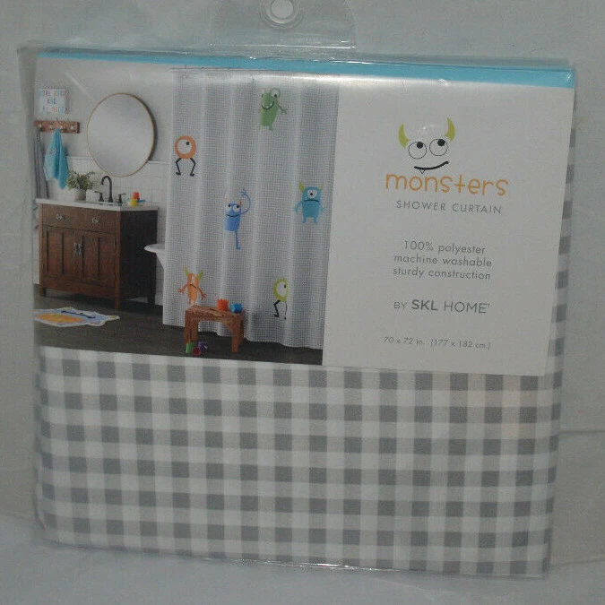  SKL Saturday Knight Ltd Monsters Shower Curtain  70x72 - Image 1 of 3