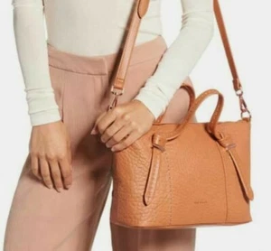 Ted Baker Tan Leather Knotted London Transitional Style Medium Bag $295 - Picture 1 of 8