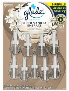 Glade PlugIns Duftölwärmer Sheer Vanilla Embrace Essential 8er Pack Nachfüllpackungen - Bild 1 von 3