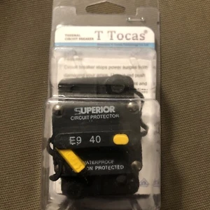 T Tocas Interruttori a Montaggio Superficiale 40 Amp con Reset Manuale, 12V- 48V DC, Wa - Foto 1 di 2