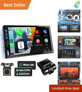 Full HD Double Din Car Stereo with Backup Camera & Bluetooth - 240 Watts Power - Picture 1 of 8