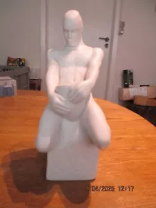 Porzellan Figur Sternzeichen Wassermann Royal Copenhagen männlich weiß - Bild 1 von 5