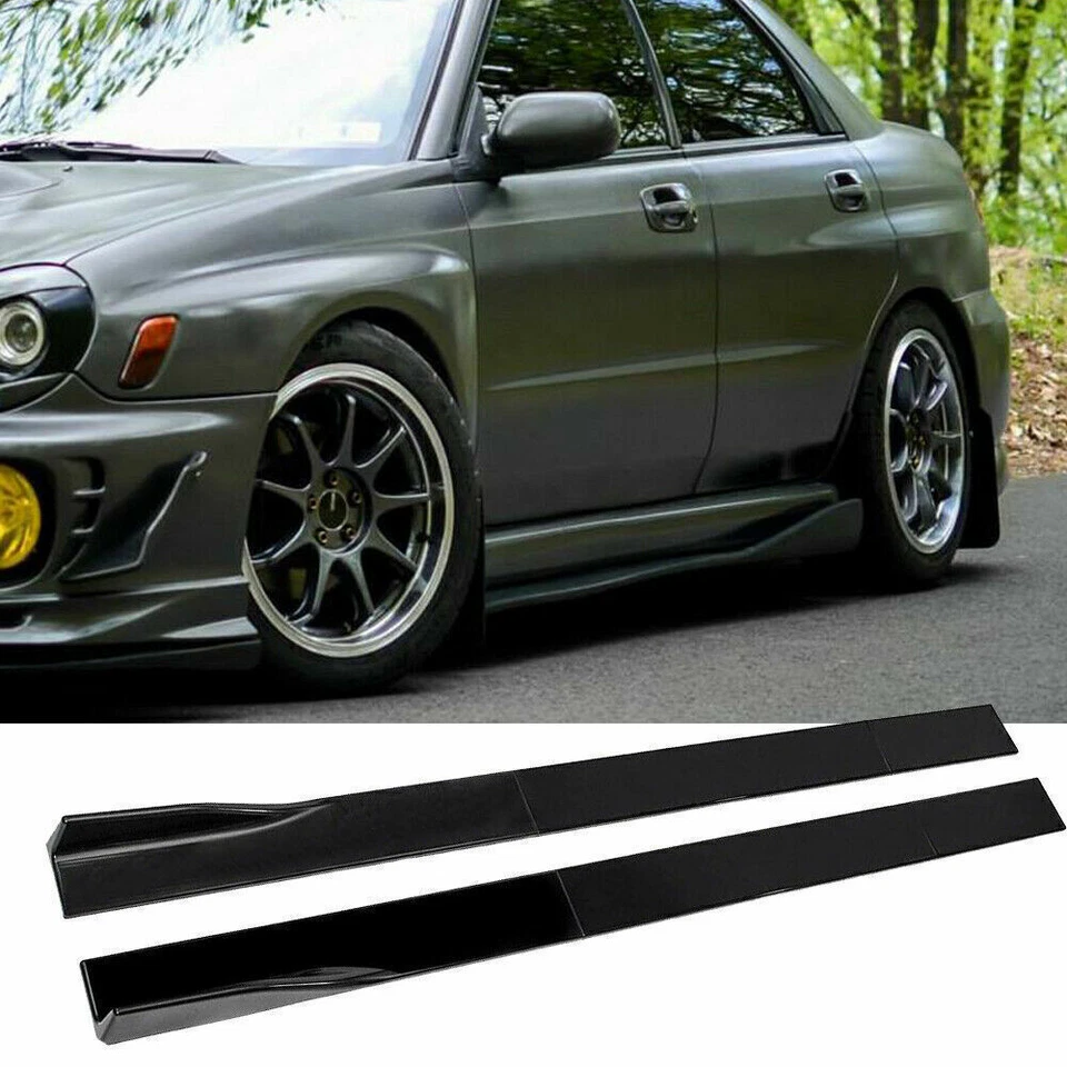 86.6'' Glossy Black CS Style Side Skirt Rocker Panel For Subaru Impreza WRX STi - Image 1 of 4