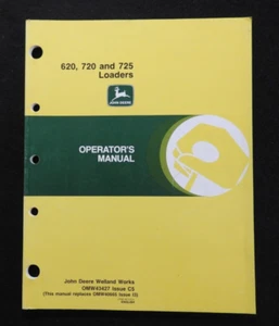 GENUINE JOHN DEERE "620 720 725 LOADER" OPERATORS OWNERS INSTRUCTION MANUAL NICE - Picture 1 of 4