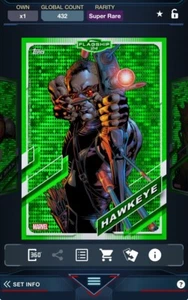 Topps Marvel Collect 2024 Flagship Green Pulsar - Hawkeye - Picture 1 of 2
