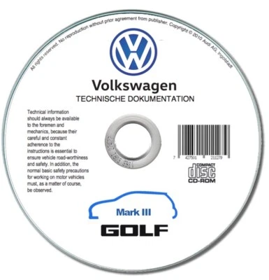 Volkswagen Golf III (1991-1998)  manuale officina su cd in francese - Immagine 1 di 4