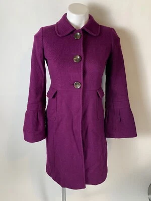 Old Navy Raspberry Purple Belle Flare Sleeve Pea Coat XS - Image 1 of 4