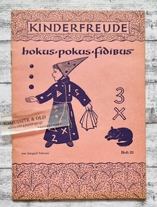 1955 Kinderfreude Heft 21 Hokus Pokus Fidibus Schwarz Junge Gemeinde Stuttgart - Bild 1 von 7