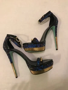 Ruthie Davis – Sea Studded Platform Sandal Capri Blue Size 41/US 10 Retail $1498 - Picture 1 of 12