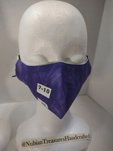 Lila 7-10 Jugend Gesichtsmaske, CDC Richtlinien, gute Passform, verstellbare Träger, 4-lagig - Bild 1 von 3