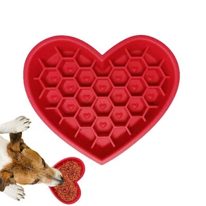 Licking Mat for ALL PETS Durable Silicone Cute & Portable Pet Bowls Slow Feeder - Picture 1 of 11
