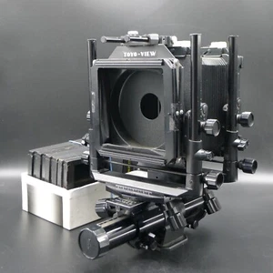 [Near MINT] Toyo-View 45GII 4x5 Camera with 9 Film Holders & Compendium Hood - Picture 1 of 7