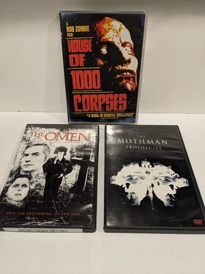 Horror Movie 3 DVD Lot House Of 1000 Corpses The Omen The Mothman Prophecies - Image 1 of 4