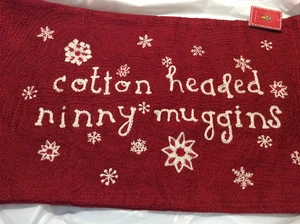 Pottery Barn Elf's Cotton Headed Ninny Muggins Lumbar Pillow Cover NWT! 16x26Red - Picture 1 of 1