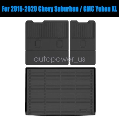 For 2015-2020 Chevy Suburban /GMC Yukon XL TPE Backrest Mats & Trunk Cargo Liner - Изображение 1 из 4