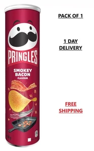 Pringles Smokey Bacon Flavour Crisps 185g - Picture 1 of 1