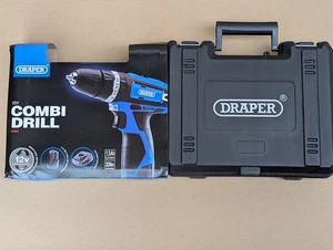 DRAPER 12V COMBI DRILL WITH BATTERY, FAST CHARGER & CASE - Picture 1 of 3