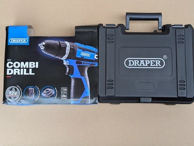 DRAPER 12V COMBI DRILL WITH BATTERY, FAST CHARGER & CASE - Image 1 of 3