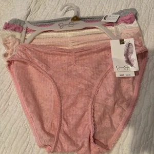 Jessica Simpson Women's Flirty Bikini Underwear Panties 5 Pair Size Medium Pink - Picture 1 of 14